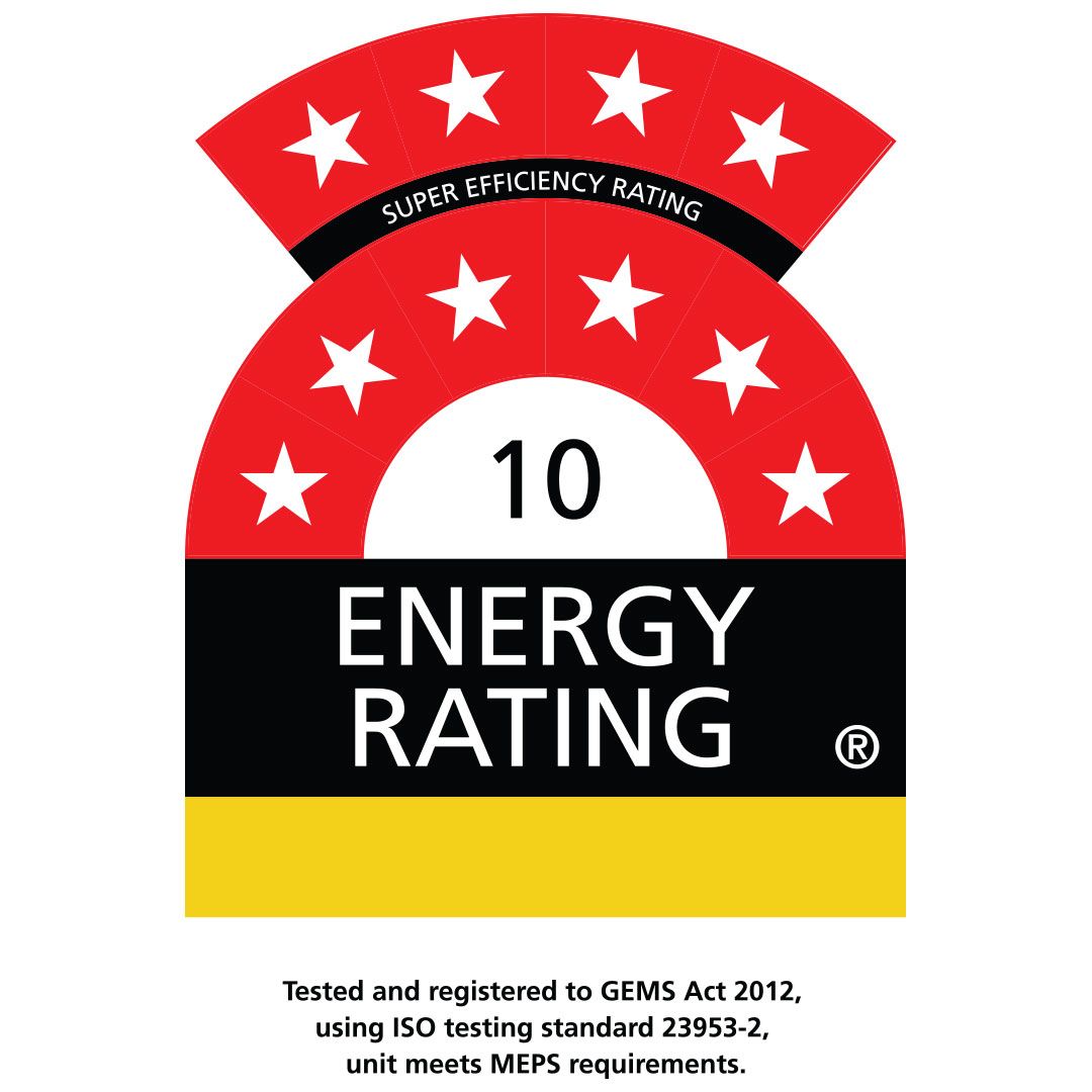 Bar Fridge | Single Door Alfresco | Schmick SK126 showing an energy rating of 10 out of 10 stars